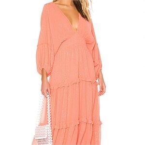 MISA Los Angeles Ria Dress Women Dresses Coral Peach Color Size M NWOT